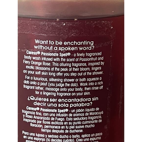 Caress Passionate Spell Passionfruit & Fiery Orange Rose Body Wash 12 oz RARE - Picture 5 of 6